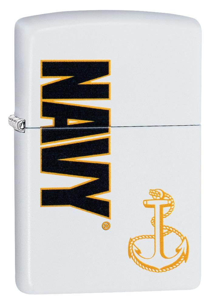 Zippo US Navy White Matte Pocket Lighter Zippo